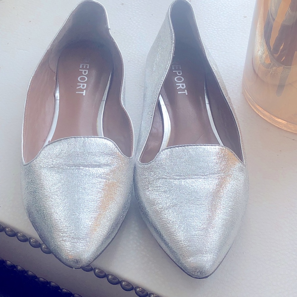 Silver flats size 10